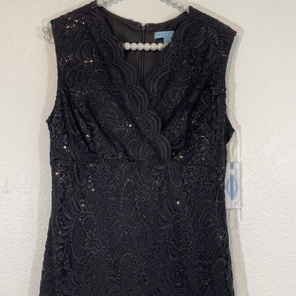PROSECCO Sequined Black Sleeveless Cocktail Dress Size 12 NWT - Picture 2 of 8